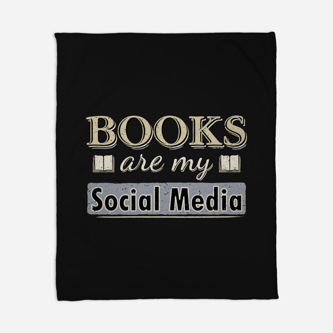 Books Are My Social Media-None-Fleece-Blanket-NMdesign