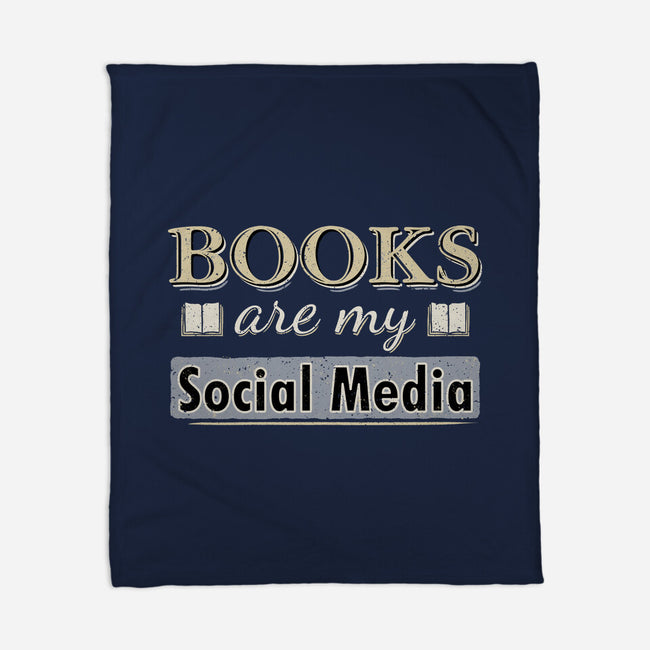 Books Are My Social Media-None-Fleece-Blanket-NMdesign