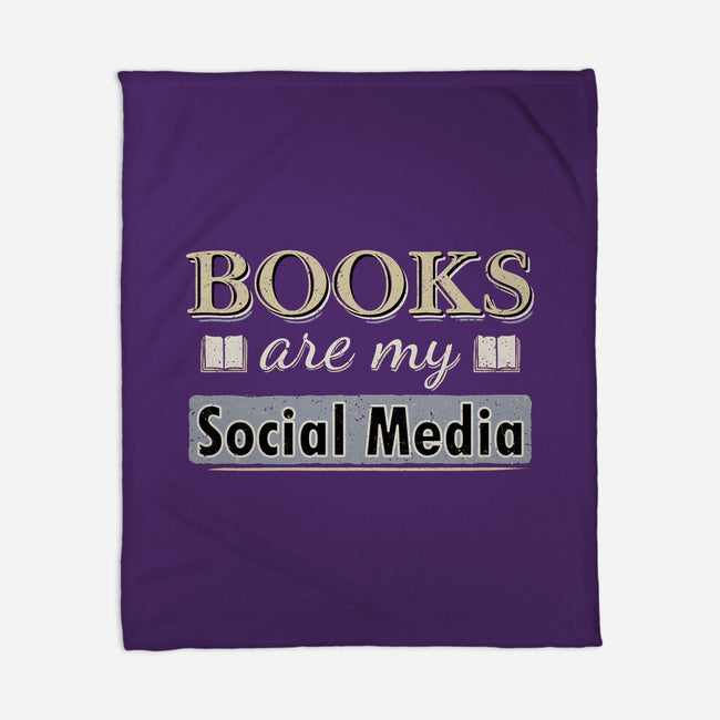 Books Are My Social Media-None-Fleece-Blanket-NMdesign