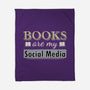 Books Are My Social Media-None-Fleece-Blanket-NMdesign