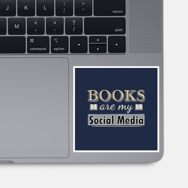 Books Are My Social Media-None-Glossy-Sticker-NMdesign