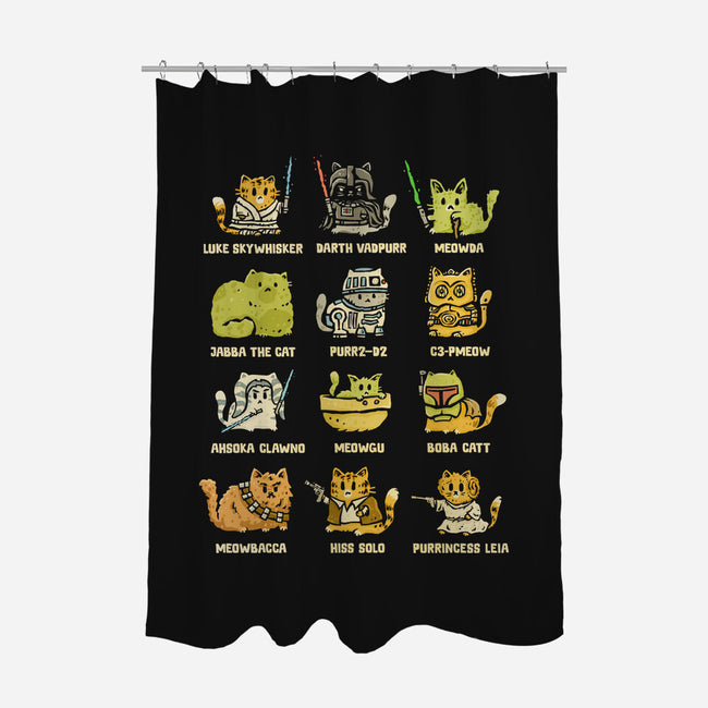 Star Kittens-None-Polyester-Shower Curtain-kg07