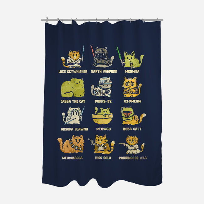 Star Kittens-None-Polyester-Shower Curtain-kg07