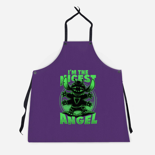 Cute Alien Nice Angel-Unisex-Kitchen-Apron-Studio Mootant