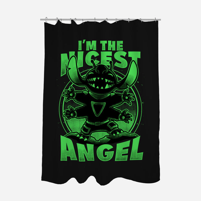 Cute Alien Nice Angel-None-Polyester-Shower Curtain-Studio Mootant