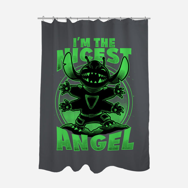Cute Alien Nice Angel-None-Polyester-Shower Curtain-Studio Mootant