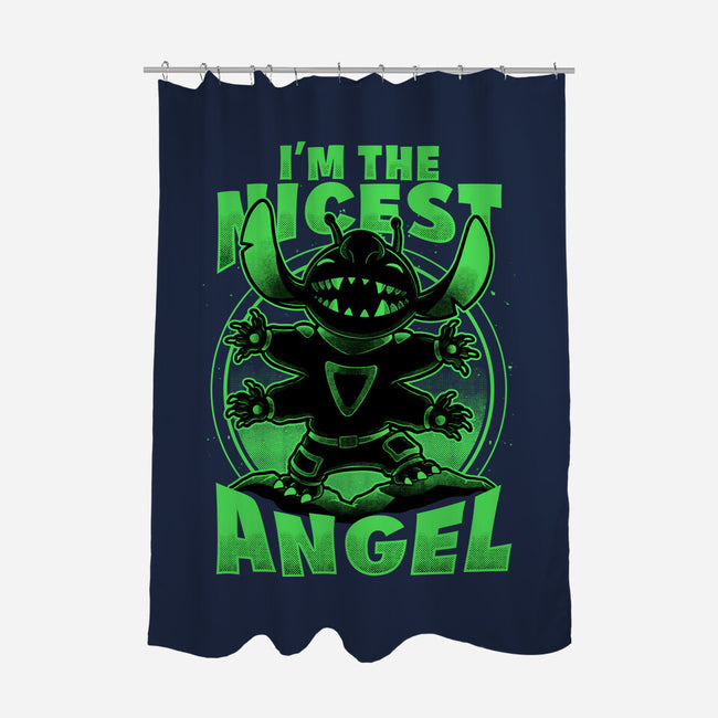 Cute Alien Nice Angel-None-Polyester-Shower Curtain-Studio Mootant
