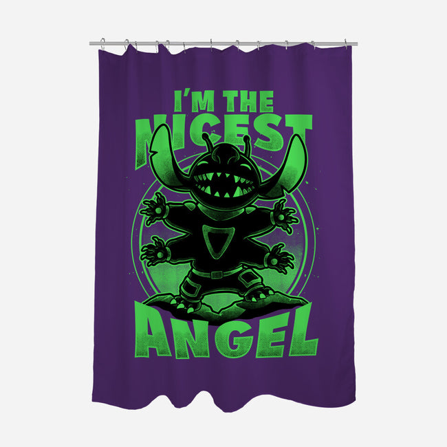 Cute Alien Nice Angel-None-Polyester-Shower Curtain-Studio Mootant