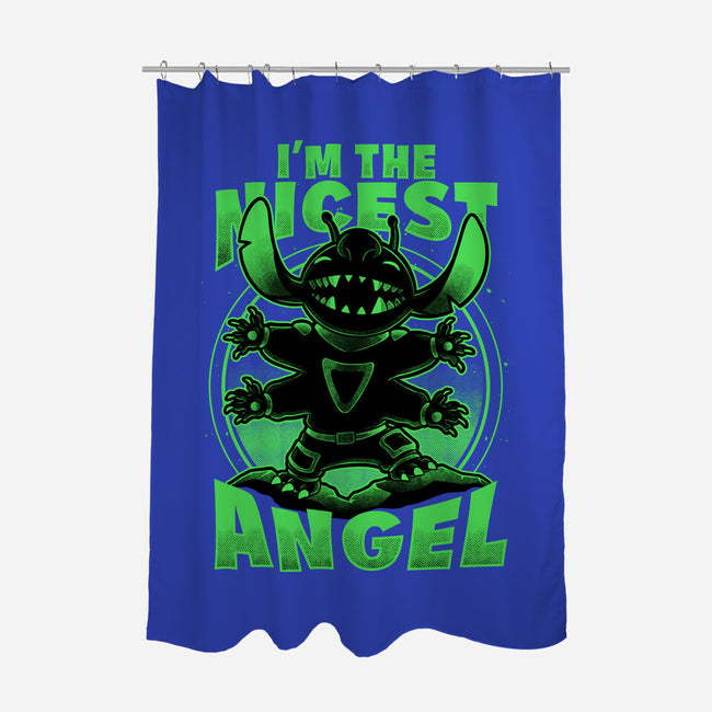 Cute Alien Nice Angel-None-Polyester-Shower Curtain-Studio Mootant