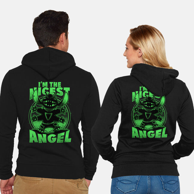 Cute Alien Nice Angel-Unisex-Zip-Up-Sweatshirt-Studio Mootant