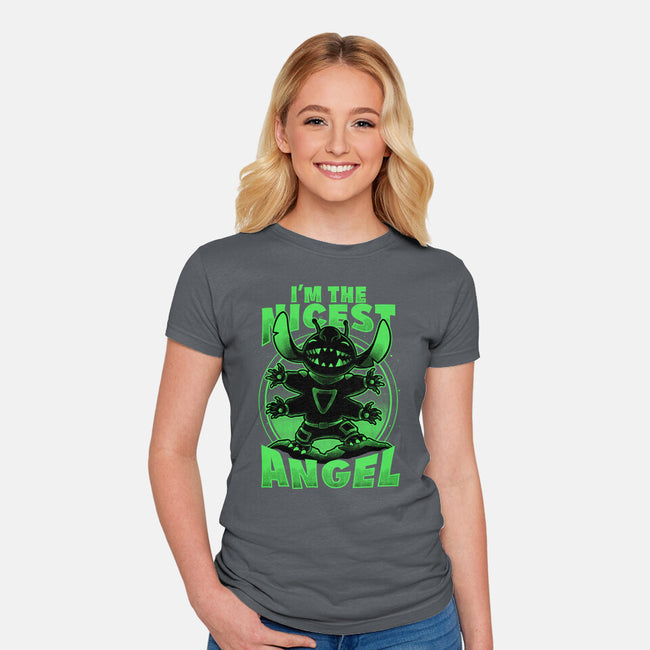 Cute Alien Nice Angel-Womens-Fitted-Tee-Studio Mootant