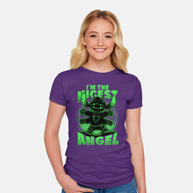 Cute Alien Nice Angel-Womens-Fitted-Tee-Studio Mootant