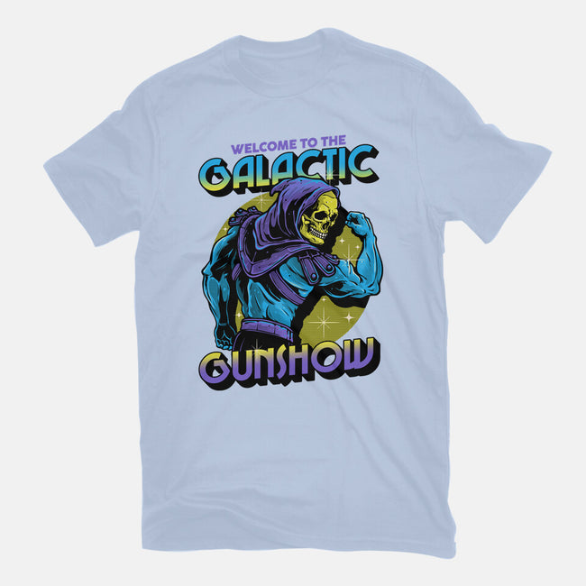 Welcome To The Galactic Gun Show-Mens-Basic-Tee-glitchygorilla