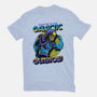 Welcome To The Galactic Gun Show-Mens-Basic-Tee-glitchygorilla