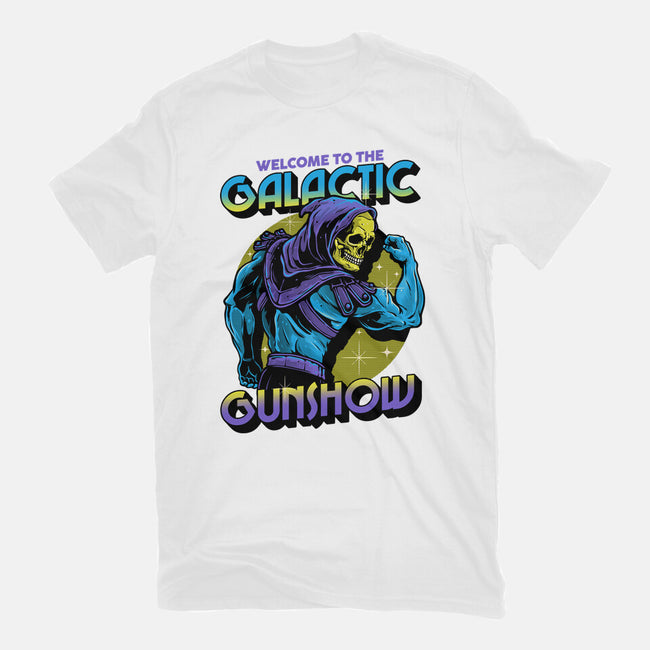 Welcome To The Galactic Gun Show-Mens-Basic-Tee-glitchygorilla