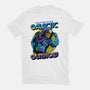 Welcome To The Galactic Gun Show-Mens-Basic-Tee-glitchygorilla