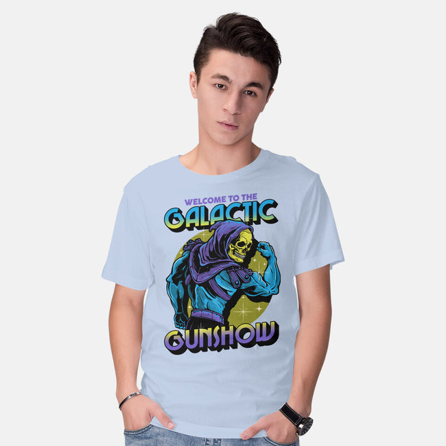 Welcome To The Galactic Gun Show-Mens-Basic-Tee-glitchygorilla