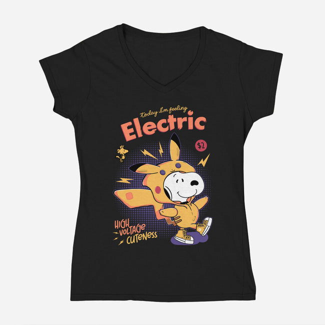 Feeling Electric-Womens-V-Neck-Tee-Jelly89
