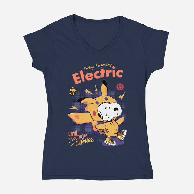 Feeling Electric-Womens-V-Neck-Tee-Jelly89