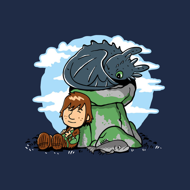 Relaxing With My Dragon-Mens-Basic-Tee-demonigote