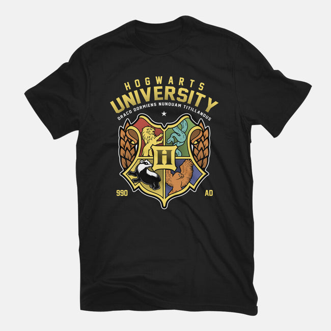 Hogwarts University-Mens-Basic-Tee-Astrobot Invention