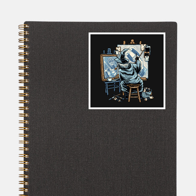 Painting Wizard-None-Glossy-Sticker-glitchygorilla