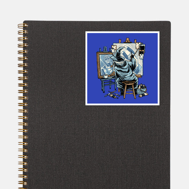 Painting Wizard-None-Glossy-Sticker-glitchygorilla