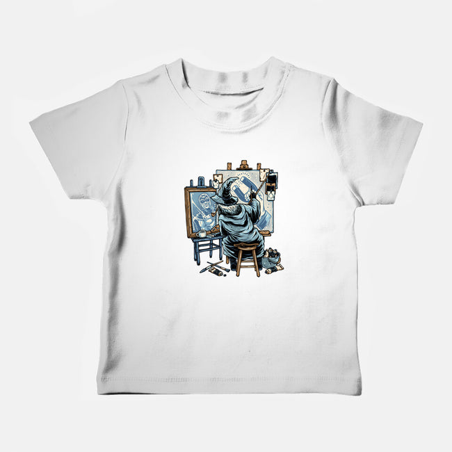 Painting Wizard-Baby-Basic-Tee-glitchygorilla