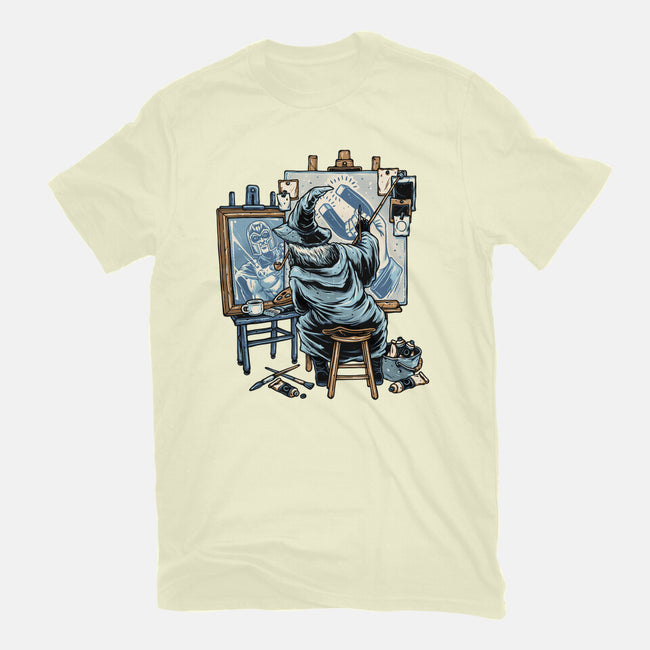 Painting Wizard-Mens-Basic-Tee-glitchygorilla