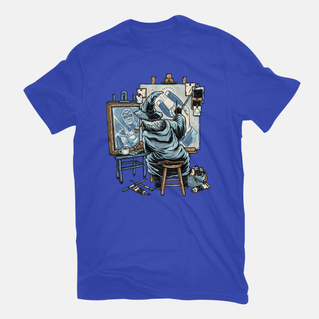 Painting Wizard-Mens-Basic-Tee-glitchygorilla