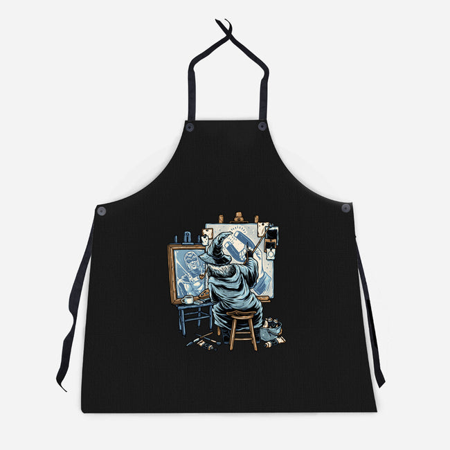 Painting Wizard-Unisex-Kitchen-Apron-glitchygorilla