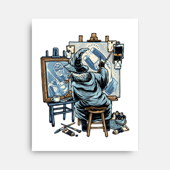 Painting Wizard-None-Stretched-Canvas-glitchygorilla