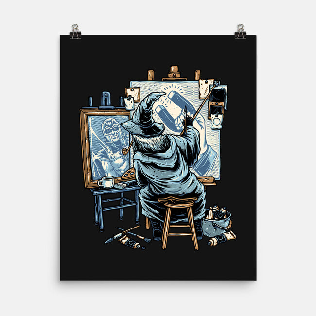 Painting Wizard-None-Matte-Poster-glitchygorilla