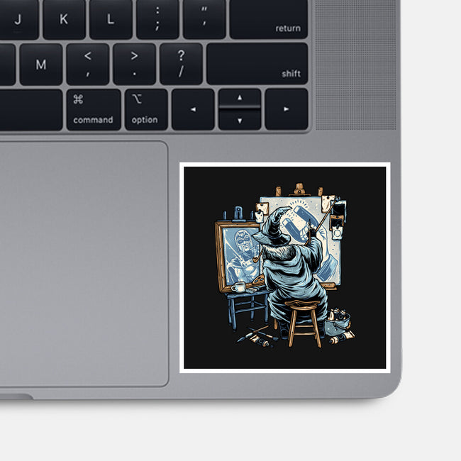 Painting Wizard-None-Glossy-Sticker-glitchygorilla