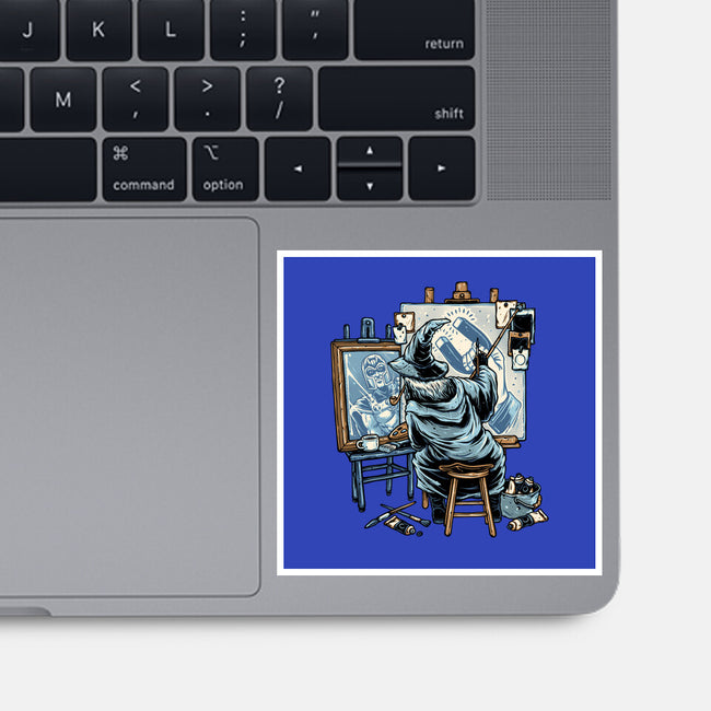 Painting Wizard-None-Glossy-Sticker-glitchygorilla