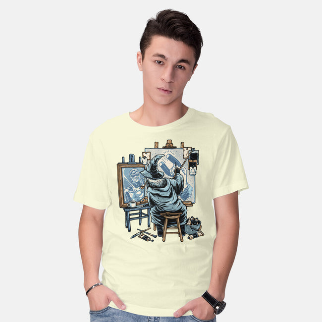 Painting Wizard-Mens-Basic-Tee-glitchygorilla