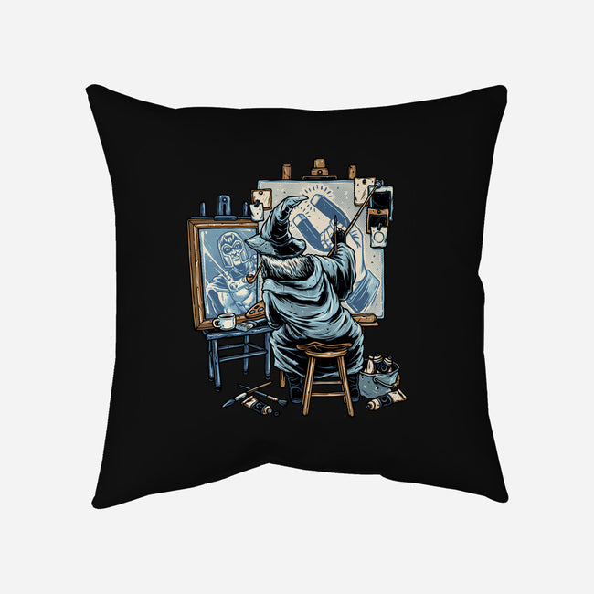 Painting Wizard-None-Removable Cover w Insert-Throw Pillow-glitchygorilla