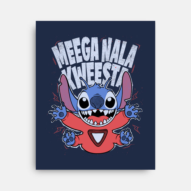 Bad Word Alien-None-Stretched-Canvas-Studio Mootant