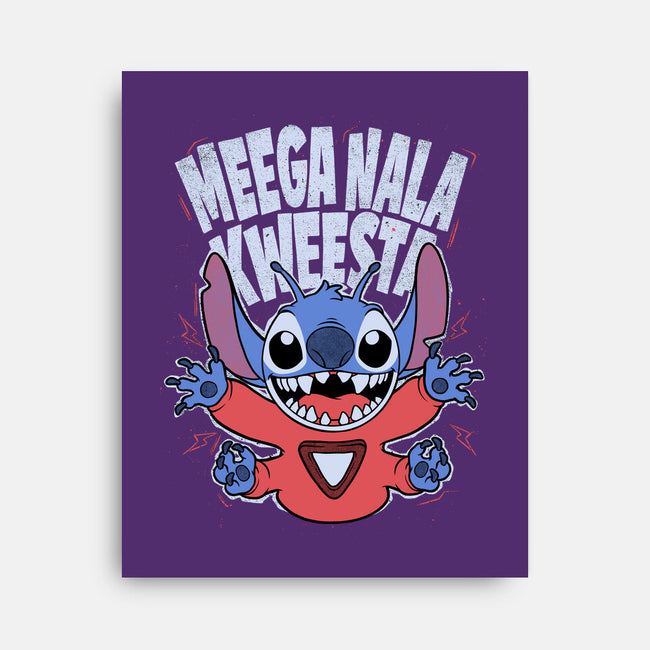 Bad Word Alien-None-Stretched-Canvas-Studio Mootant