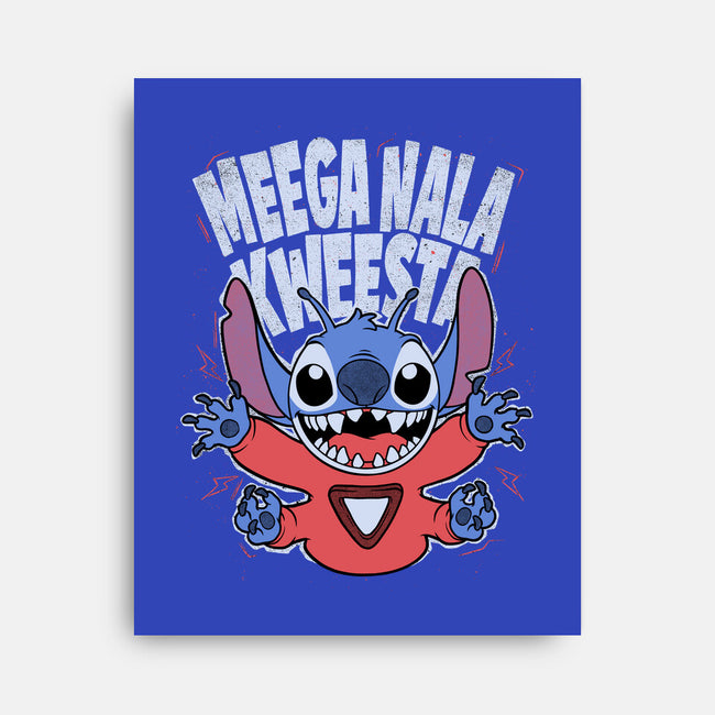 Bad Word Alien-None-Stretched-Canvas-Studio Mootant