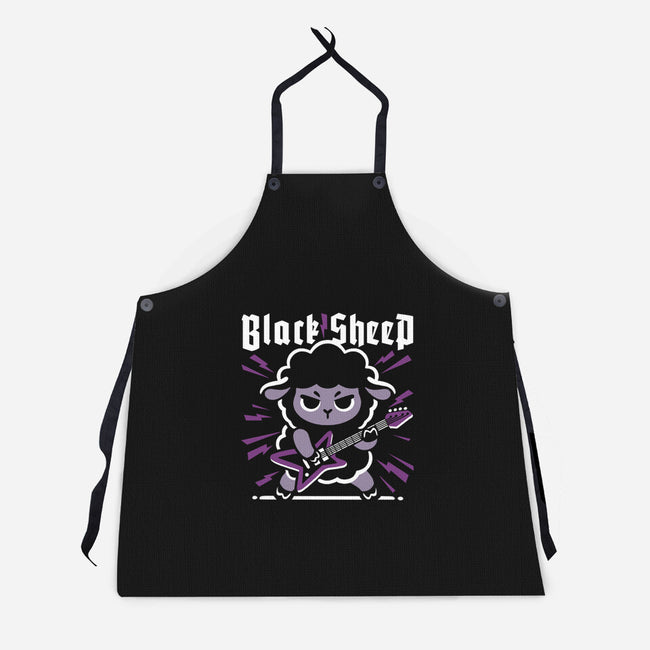 Black Sheep Rock Metal-Unisex-Kitchen-Apron-NemiMakeit