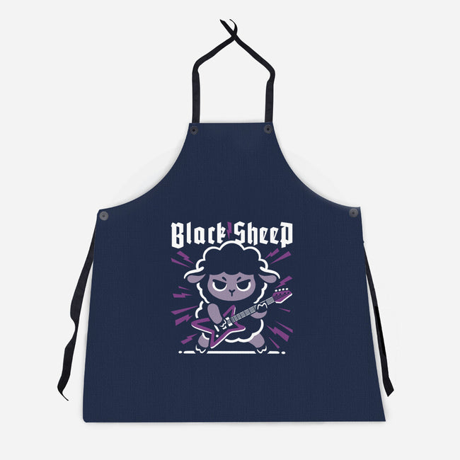 Black Sheep Rock Metal-Unisex-Kitchen-Apron-NemiMakeit