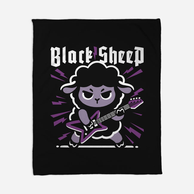 Black Sheep Rock Metal-None-Fleece-Blanket-NemiMakeit