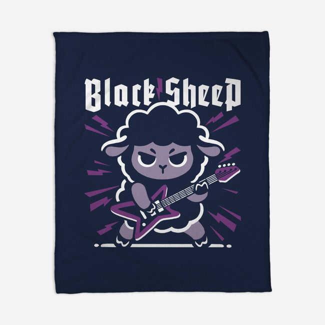 Black Sheep Rock Metal-None-Fleece-Blanket-NemiMakeit