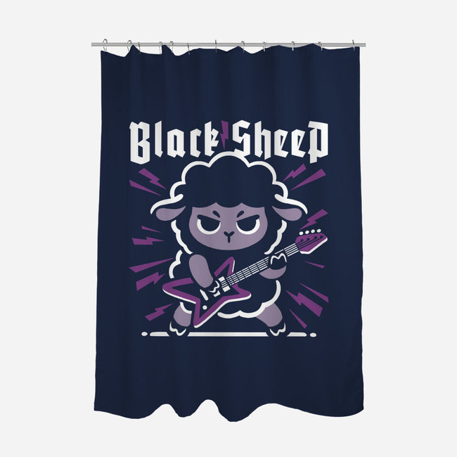 Black Sheep Rock Metal-None-Polyester-Shower Curtain-NemiMakeit
