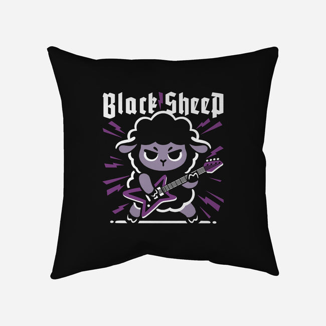 Black Sheep Rock Metal-None-Removable Cover w Insert-Throw Pillow-NemiMakeit
