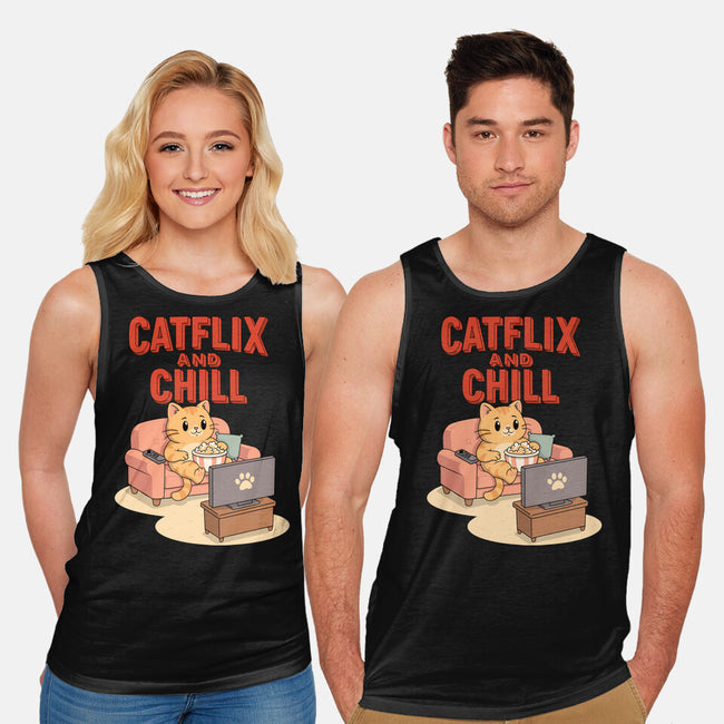 Catflix And Chill-Unisex-Basic-Tank-Tri haryadi