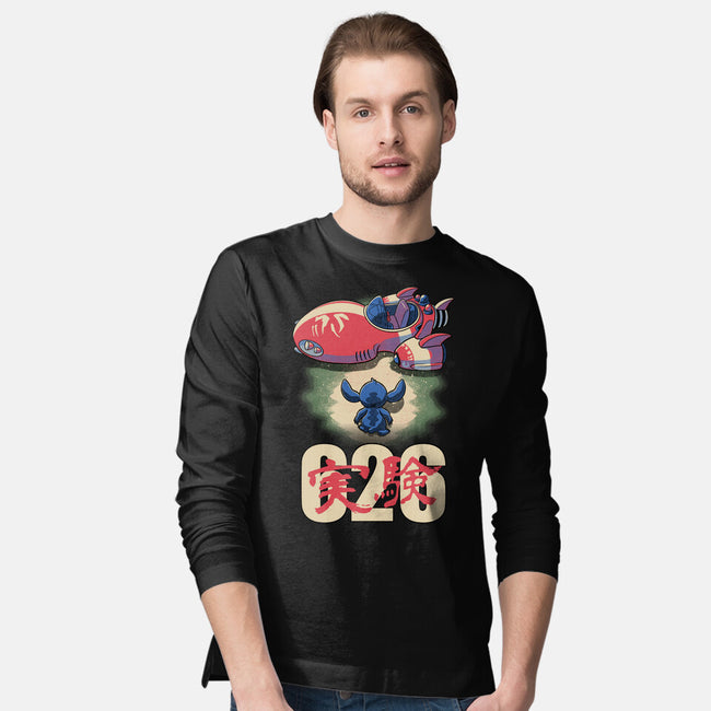 Anime Alien Spaceship-Mens-Long Sleeved-Tee-Studio Mootant