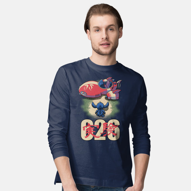 Anime Alien Spaceship-Mens-Long Sleeved-Tee-Studio Mootant