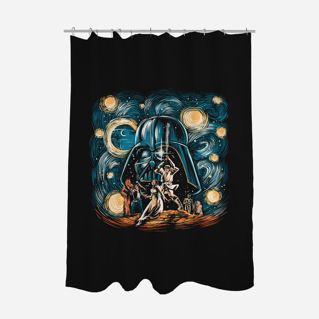 Starry Wars-None-Polyester-Shower Curtain-zascanauta